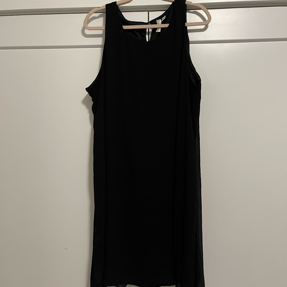 Tacera Black Sleeveless Mini Dress